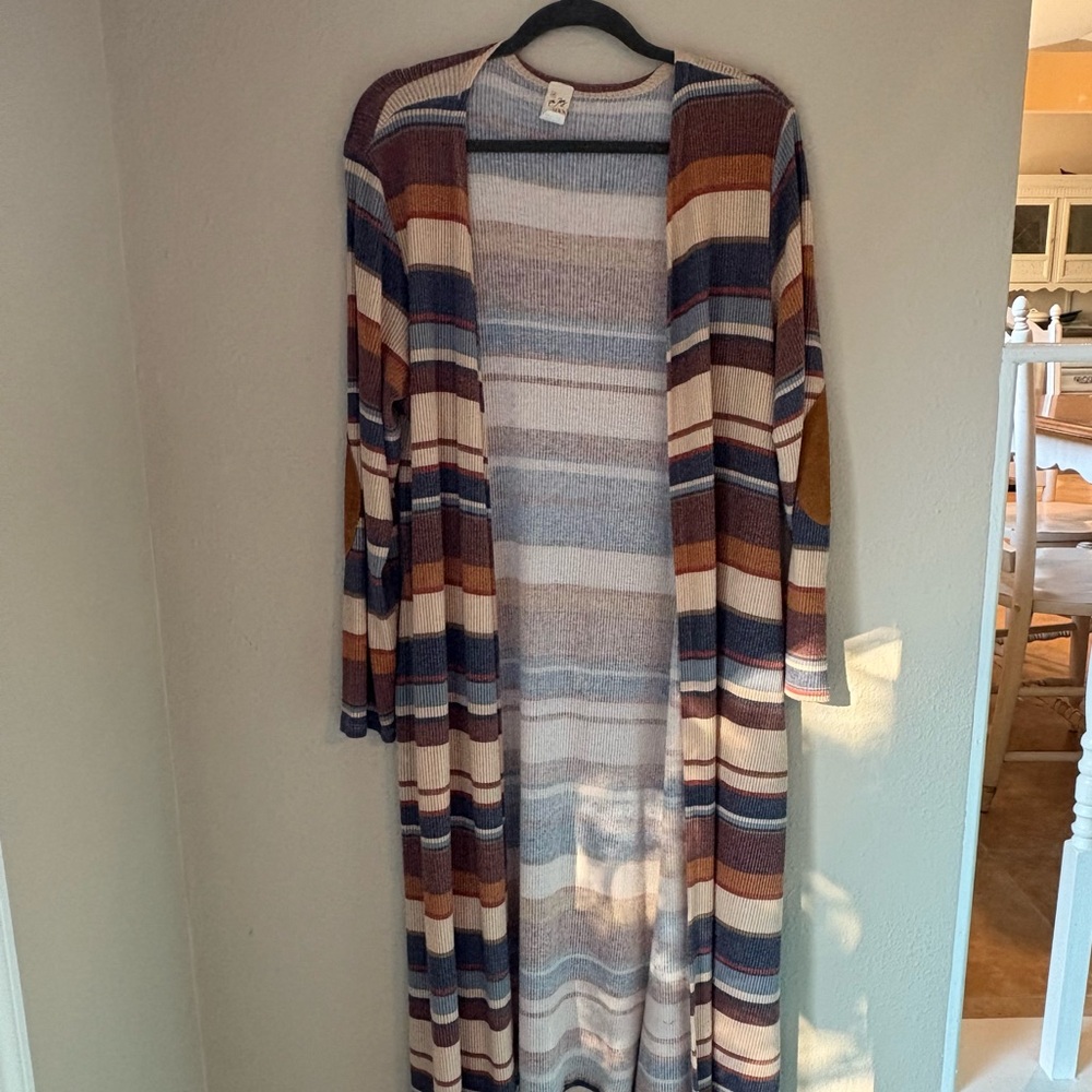 7th Ray Multicolor Striped Cardigan